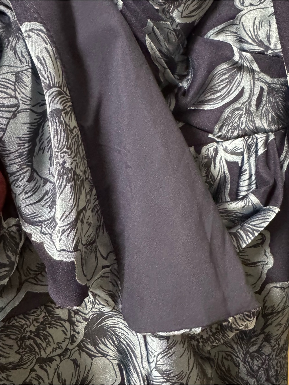 Theia Joslyn Bishop Sleeve Blue Floral Midi Dress NWOT - Picture 13 of 16
